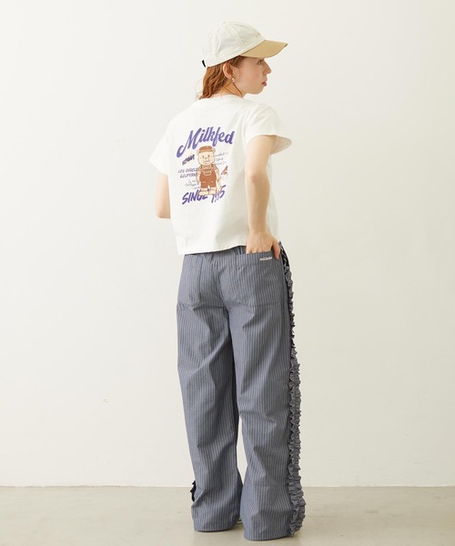 MILKFED.(ミルクフェド)の「CUT OUT LOGO PLAID NYLON CAP(キャップ・レディース・ライトブルー/オフホワイト/チャコール・ONE SIZE)」の16枚目の写真
