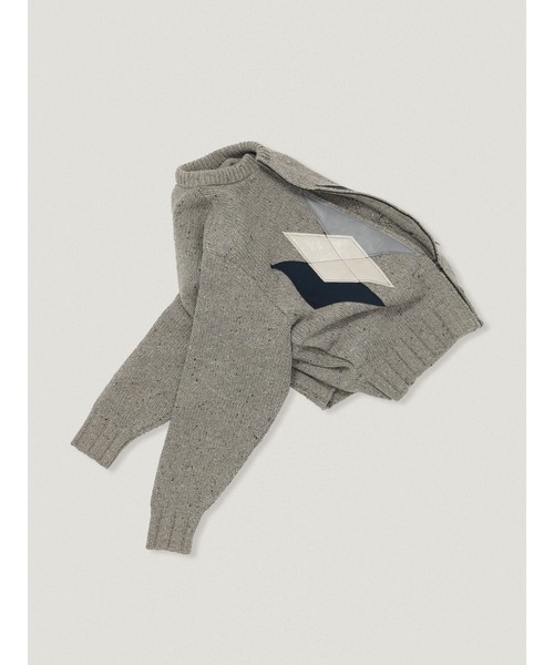 elephant TRIBAL fabrics（エレファントトライバルファブリックス）の「elephant TRIBAL fabrics Leather Argyle Zip Knit（ニット/セーター・メンズ・ブラウン/ブラック/グレー・2/1）」の13枚目の写真