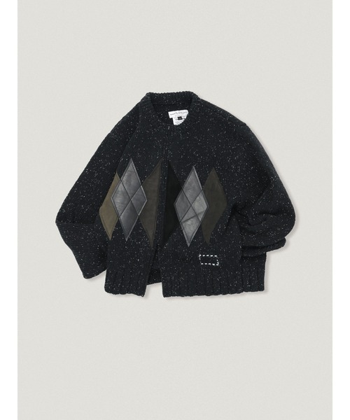 elephant TRIBAL fabrics（エレファントトライバルファブリックス）の「elephant TRIBAL fabrics Leather Argyle Zip Knit（ニット/セーター・メンズ・ブラウン/ブラック/グレー・2/1）」の11枚目の写真