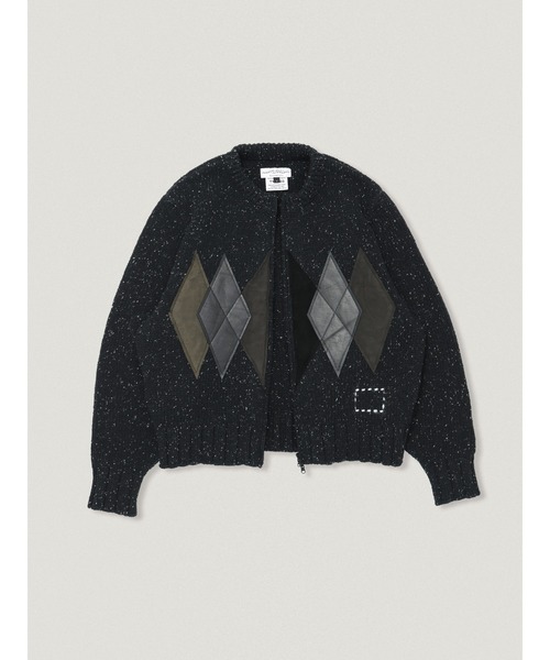 elephant TRIBAL fabrics（エレファントトライバルファブリックス）の「elephant TRIBAL fabrics Leather Argyle Zip Knit（ニット/セーター・メンズ・ブラウン/ブラック/グレー・2/1）」の8枚目の写真