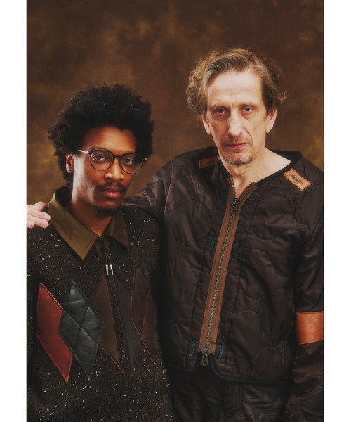elephant TRIBAL fabrics（エレファントトライバルファブリックス）の「elephant TRIBAL fabrics Leather Argyle Zip Knit（ニット/セーター・メンズ・ブラウン/ブラック/グレー・2/1）」の6枚目の写真