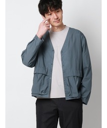 SUIT SQUARE | FLAT Vカラーアウター ウォッシャブル UVカット 軽量 ナイロンワッシャー 無地(その他アウター)