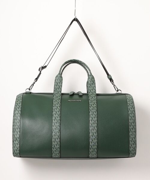 MICHAEL KORS(マイケルコース)の「COOPER ぺブルレザー ダッフルバッグ - MKシグネチャー(ボストンバッグ・メンズ・グリーン系・FREE)」の1枚目の写真