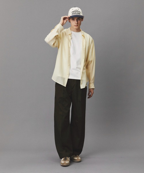 PUBLIC TOKYO（パブリックトウキョウ）の「ウールビエラウォッシャブルシャツ  /オフィスカジュアル/通勤/春服（シャツ/ブラウス・メンズ・ネイビー/ダークグレー/アイボリー・2/1）」の7枚目の写真