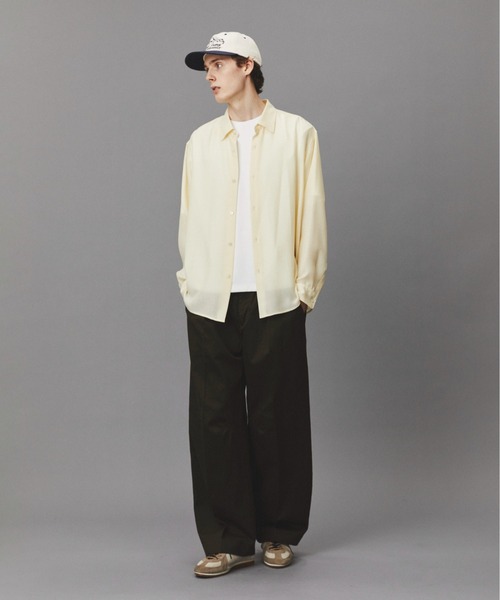 PUBLIC TOKYO（パブリックトウキョウ）の「ウールビエラウォッシャブルシャツ  /オフィスカジュアル/通勤/春服（シャツ/ブラウス・メンズ・ネイビー/ダークグレー/アイボリー・2/1）」の9枚目の写真