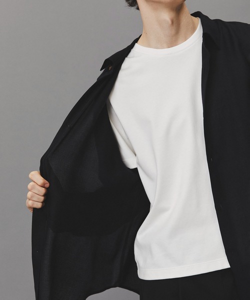 PUBLIC TOKYO（パブリックトウキョウ）の「ウールビエラウォッシャブルシャツ  /オフィスカジュアル/通勤/春服（シャツ/ブラウス・メンズ・ネイビー/ダークグレー/アイボリー・2/1）」の20枚目の写真