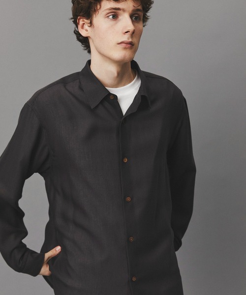 PUBLIC TOKYO（パブリックトウキョウ）の「ウールビエラウォッシャブルシャツ  /オフィスカジュアル/通勤/春服（シャツ/ブラウス・メンズ・ネイビー/ダークグレー/アイボリー・2/1）」の16枚目の写真