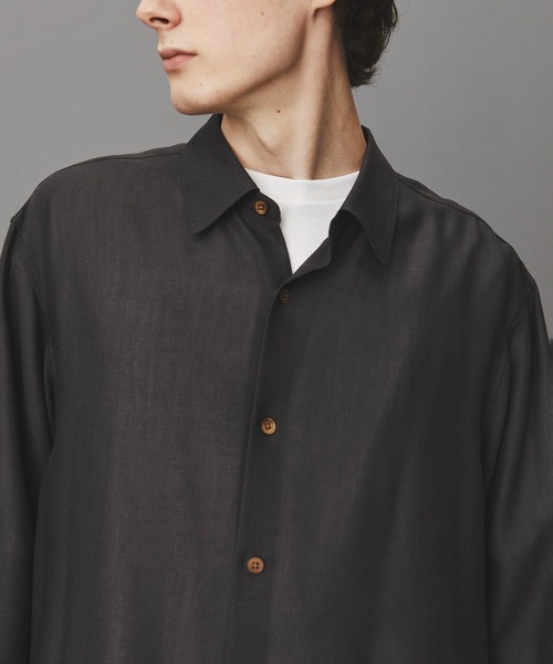 PUBLIC TOKYO（パブリックトウキョウ）の「ウールビエラウォッシャブルシャツ  /オフィスカジュアル/通勤/春服（シャツ/ブラウス・メンズ・ネイビー/ダークグレー/アイボリー・2/1）」の17枚目の写真