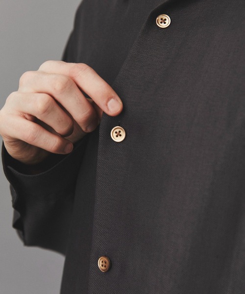 PUBLIC TOKYO（パブリックトウキョウ）の「ウールビエラウォッシャブルシャツ  /オフィスカジュアル/通勤/春服（シャツ/ブラウス・メンズ・ネイビー/ダークグレー/アイボリー・2/1）」の18枚目の写真