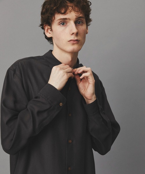 PUBLIC TOKYO（パブリックトウキョウ）の「ウールビエラウォッシャブルシャツ  /オフィスカジュアル/通勤/春服（シャツ/ブラウス・メンズ・ネイビー/ダークグレー/アイボリー・2/1）」の19枚目の写真