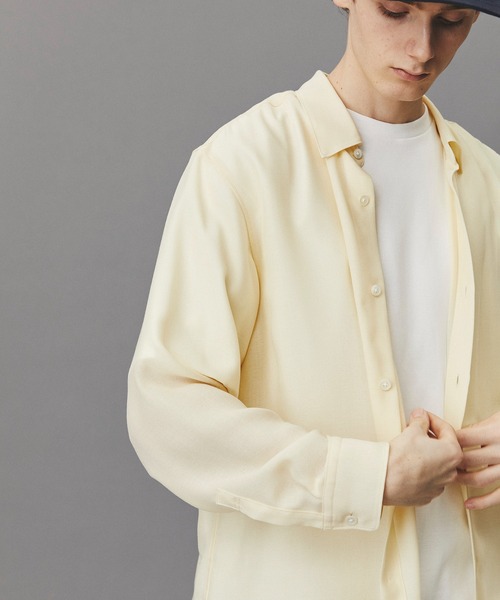 PUBLIC TOKYO(パブリックトウキョウ)の「ウールビエラウォッシャブルシャツ /オフィスカジュアル/通勤/春服(シャツ/ブラウス・メンズ・ネイビー/ダークグレー/アイボリー・2/1)」の20枚目の写真