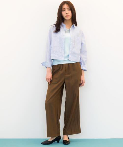 grove(グローブ)の「【貴島明日香さん着用】リラックスドロストイージーワイドパンツ(その他パンツ・レディース・キャメル/ブラック/ナチュラル・02/03/01/04/05)」の8枚目の写真