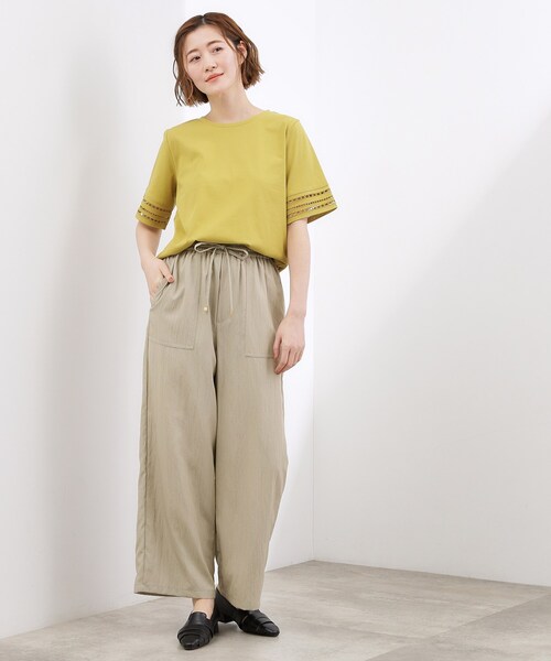 grove(グローブ)の「【貴島明日香さん着用】リラックスドロストイージーワイドパンツ(その他パンツ・レディース・キャメル/ブラック/ナチュラル・02/03/01/04/05)」の21枚目の写真