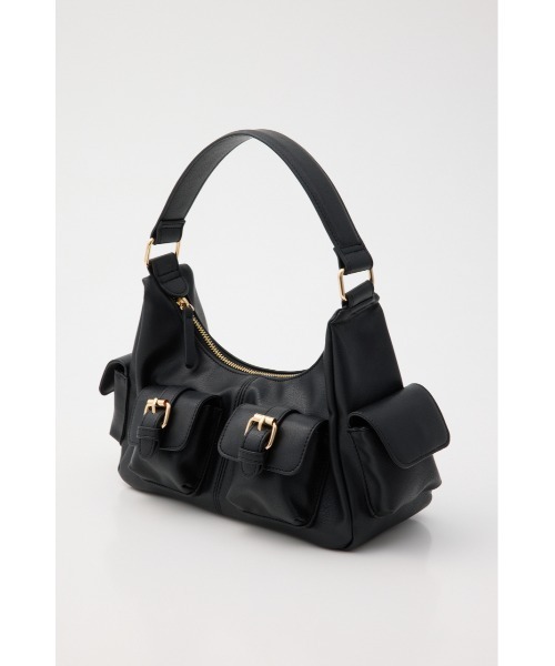 MOUSSY（マウジー）の「MANY POCKET HOBO バッグ（ショルダーバッグ・レディース・ライトグリーン/ブラウン/ブラック・FREE）」の5枚目の写真