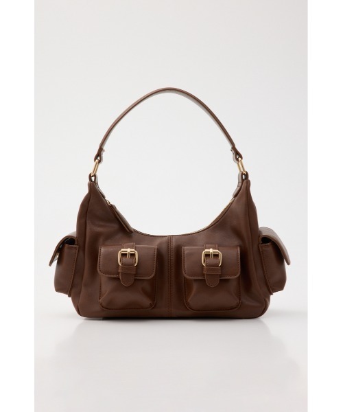 MOUSSY（マウジー）の「MANY POCKET HOBO バッグ（ショルダーバッグ・レディース・ライトグリーン/ブラウン/ブラック・FREE）」の8枚目の写真