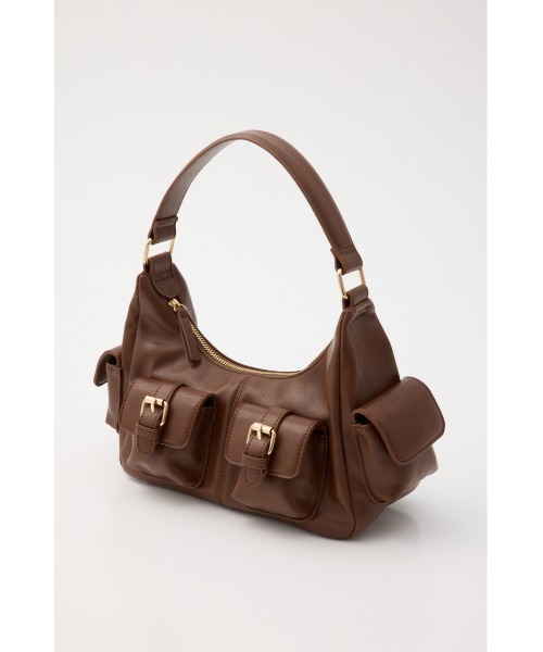 MOUSSY（マウジー）の「MANY POCKET HOBO バッグ（ショルダーバッグ・レディース・ライトグリーン/ブラウン/ブラック・FREE）」の9枚目の写真