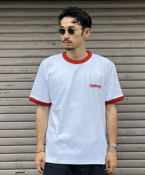 Carhartt(カーハート)の「【Carhartt WIP】S/S IP RINGER T-SHIRT(Tシャツ/カットソー・メンズ・ブルー/ホワイト/パープル・LARGE/MEDIUM/X-LARGE)」の2枚目の写真