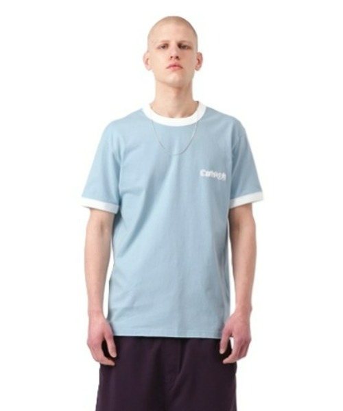 Carhartt(カーハート)の「【Carhartt WIP】S/S IP RINGER T-SHIRT(Tシャツ/カットソー・メンズ・ブルー/ホワイト/パープル・LARGE/MEDIUM/X-LARGE)」の6枚目の写真