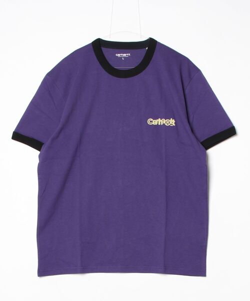 Carhartt(カーハート)の「【Carhartt WIP】S/S IP RINGER T-SHIRT(Tシャツ/カットソー・メンズ・ブルー/ホワイト/パープル・LARGE/MEDIUM/X-LARGE)」の9枚目の写真