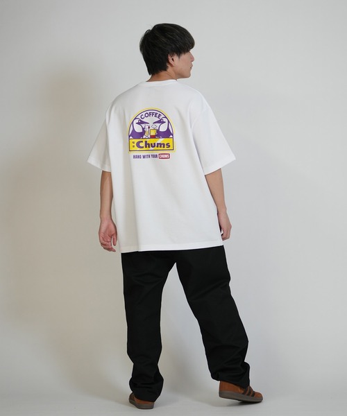 CHUMS(チャムス)の「【ムラサキスポーツ別注】CHUMS/チャムス 喫茶 チャムス T Tシャツ CH01-2859(Tシャツ/カットソー・メンズ・ホワイト/ブラック/グレイッシュベージュ・M/L/XL)」の12枚目の写真