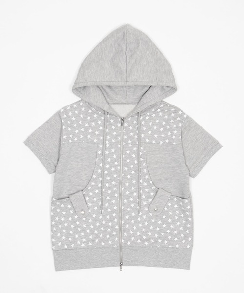 dispark（ディスパーク）の「DISPARK/【26年春夏新作】オールオーバースターSSジップパーカー（パーカー・レディース・杢グレー/ブラック・FREE）」の12枚目の写真