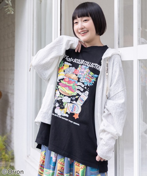 ScoLar(スカラー)の「161681:orion×ScoLar save the planet ジップパーカー(パーカー・レディース・ブルー/チャコールグレー/オフホワイト・L/M)」の6枚目の写真