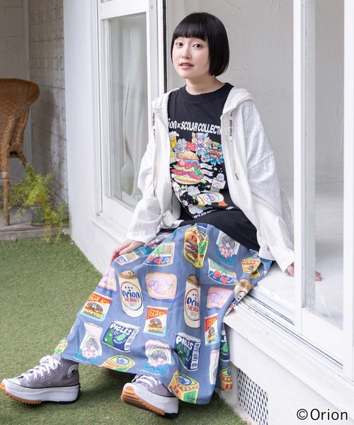 ScoLar(スカラー)の「161681:orion×ScoLar save the planet ジップパーカー(パーカー・レディース・ブルー/チャコールグレー/オフホワイト・L/M)」の7枚目の写真