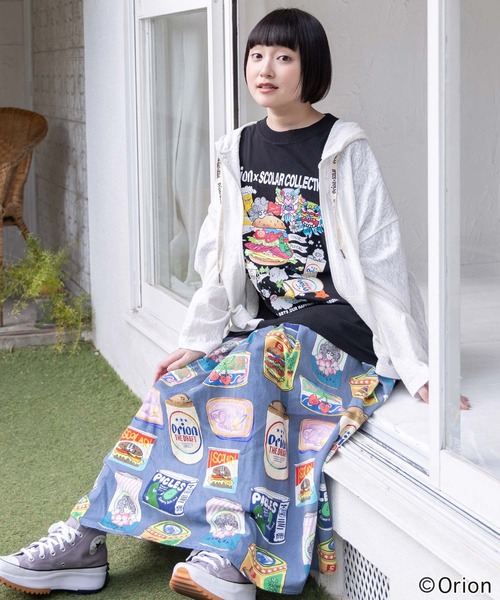 ScoLar(スカラー)の「161681:orion×ScoLar save the planet ジップパーカー(パーカー・レディース・ブルー/チャコールグレー/オフホワイト・L/M)」の8枚目の写真