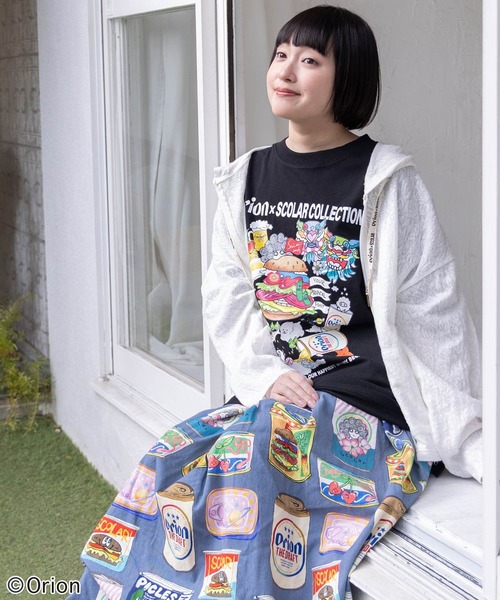 ScoLar(スカラー)の「161681:orion×ScoLar save the planet ジップパーカー(パーカー・レディース・ブルー/チャコールグレー/オフホワイト・L/M)」の9枚目の写真