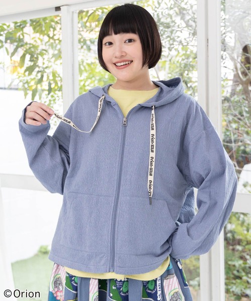 ScoLar(スカラー)の「161681:orion×ScoLar save the planet ジップパーカー(パーカー・レディース・ブルー/チャコールグレー/オフホワイト・L/M)」の16枚目の写真