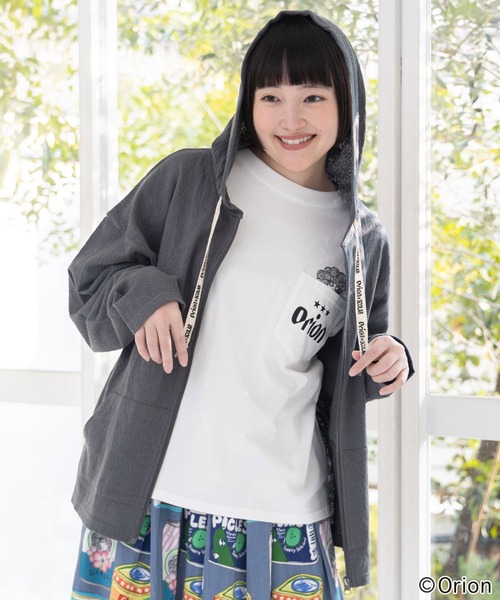 ScoLar(スカラー)の「161681:orion×ScoLar save the planet ジップパーカー(パーカー・レディース・ブルー/チャコールグレー/オフホワイト・L/M)」の19枚目の写真