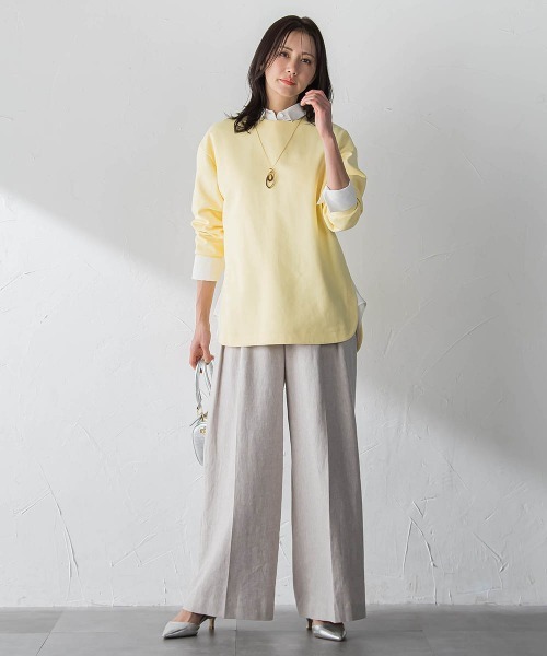 LAUTREAMONT(ロートレアモン)の「クラシックポリリネンヘリンボンパンツ(その他パンツ・レディース・ベージュ・7号/11号/9号)」の17枚目の写真