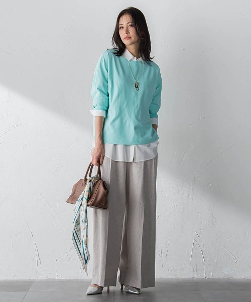 LAUTREAMONT(ロートレアモン)の「クラシックポリリネンヘリンボンパンツ(その他パンツ・レディース・ベージュ・7号/11号/9号)」の19枚目の写真