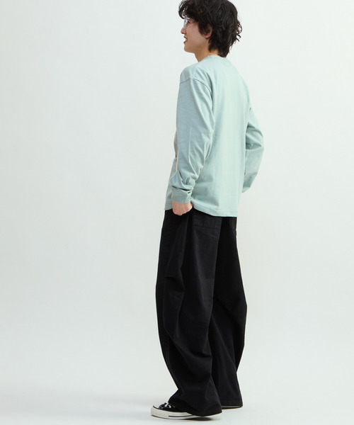 CONVERSE TOKYO(コンバーストウキョウ)の「VINTAGE-LIKE BARREL LEG PANTS(その他パンツ・レディース・グレー/ブラック・MEDIUM/SMALL)」の8枚目の写真