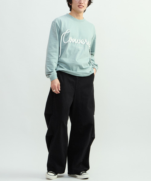 CONVERSE TOKYO(コンバーストウキョウ)の「VINTAGE-LIKE BARREL LEG PANTS(その他パンツ・レディース・グレー/ブラック・MEDIUM/SMALL)」の9枚目の写真