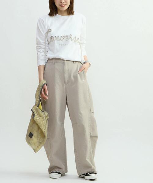 CONVERSE TOKYO(コンバーストウキョウ)の「VINTAGE-LIKE BARREL LEG PANTS(その他パンツ・レディース・グレー/ブラック・MEDIUM/SMALL)」の17枚目の写真