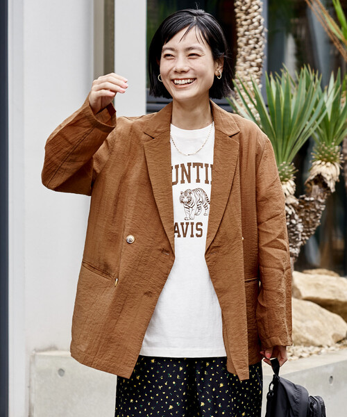 FREAK'S STORE(フリークスストア)の「タイガープリントTシャツ/カレッジプリントTシャツ/TORA Tシャツ/トラ柄(Tシャツ/カットソー・レディース・オフホワイト/ライトグレー/ホワイト/ネイビー・フリ-)」の5枚目の写真
