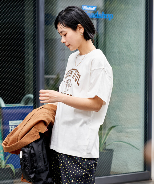 FREAK'S STORE(フリークスストア)の「タイガープリントTシャツ/カレッジプリントTシャツ/TORA Tシャツ/トラ柄(Tシャツ/カットソー・レディース・オフホワイト/ライトグレー/ホワイト/ネイビー・フリ-)」の8枚目の写真