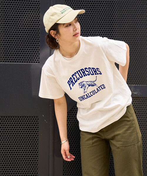 FREAK'S STORE(フリークスストア)の「タイガープリントTシャツ/カレッジプリントTシャツ/TORA Tシャツ/トラ柄(Tシャツ/カットソー・レディース・オフホワイト/ライトグレー/ホワイト/ネイビー・フリ-)」の20枚目の写真