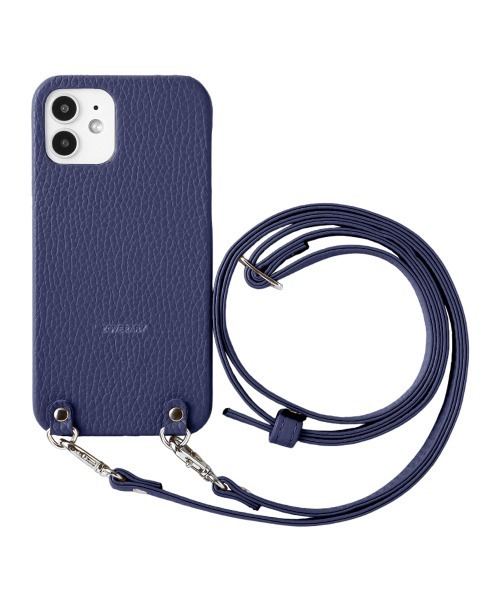iPhone 15 ケース イタリアンシュリンクレザー ショルダーストラップ