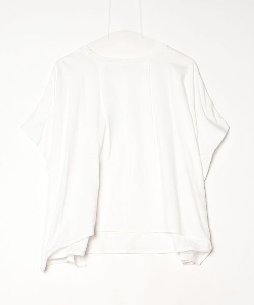 EGLANTINE(エグランティーヌ)の「EGLANTINE ドルマンフレアーカットソー 半端袖(Tシャツ/カットソー・レディース・オレンジ/オフホワイト/ブラック・40)」の22枚目の写真