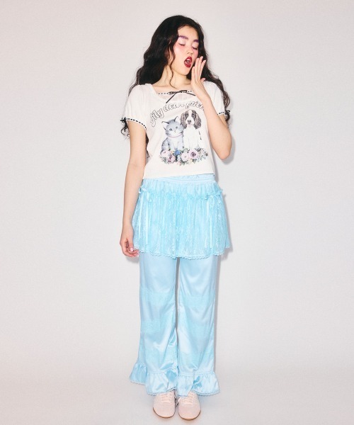 Candy Stripper(キャンディストリッパー)の「MY DEAR FRIENDS COQUETTE トップス(Tシャツ/カットソー・レディース・ピンク/グレー/オフホワイト・FREE)」の5枚目の写真