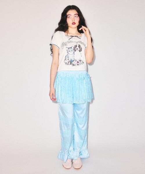 Candy Stripper(キャンディストリッパー)の「MY DEAR FRIENDS COQUETTE トップス(Tシャツ/カットソー・レディース・ピンク/グレー/オフホワイト・FREE)」の6枚目の写真