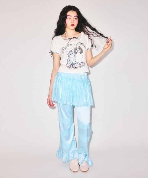 Candy Stripper(キャンディストリッパー)の「MY DEAR FRIENDS COQUETTE トップス(Tシャツ/カットソー・レディース・ピンク/グレー/オフホワイト・FREE)」の8枚目の写真