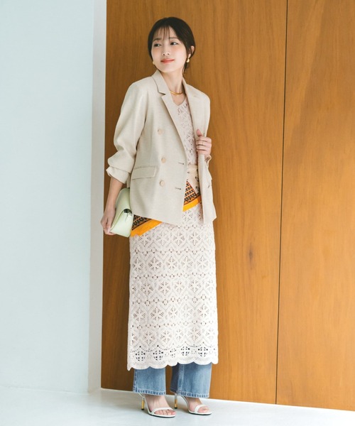 COHINA（コヒナ）の「2wayクロシェワンピース 【低身長・小柄女性】（ワンピース・レディース・ベージュ/ホワイト/ブラック・REGULAR/SHORT）」の8枚目の写真