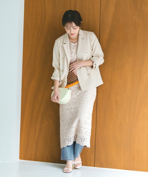 COHINA（コヒナ）の「2wayクロシェワンピース 【低身長・小柄女性】（ワンピース・レディース・ベージュ/ホワイト/ブラック・REGULAR/SHORT）」の9枚目の写真