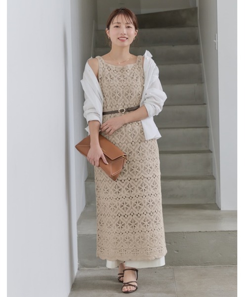 COHINA（コヒナ）の「2wayクロシェワンピース 【低身長・小柄女性】（ワンピース・レディース・ベージュ/ホワイト/ブラック・REGULAR/SHORT）」の19枚目の写真