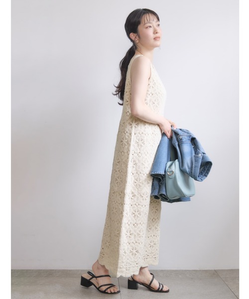 COHINA（コヒナ）の「2wayクロシェワンピース 【低身長・小柄女性】（ワンピース・レディース・ベージュ/ホワイト/ブラック・REGULAR/SHORT）」の5枚目の写真