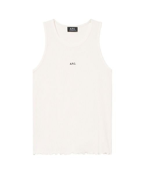 A.P.C.(アーペーセー)の「DEBARDEUR APC F(タンクトップ・レディース・ブラック/ホワイト・M/L/S)」の1枚目の写真