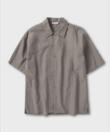 ウォッシングリネンHSシャツ_KHAKI